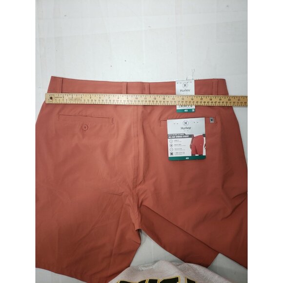 Hurley Men's All Day Hybrid Quick Dry 4 Way Stretch Short Redwood Size 40 NEW - Picture 12 of 14